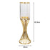 Glass Caged Candle Holder - Gold